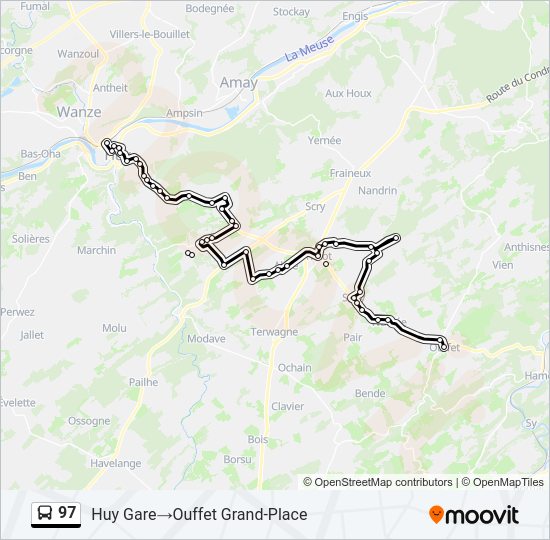 97 bus Line Map