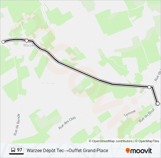 97 bus Line Map