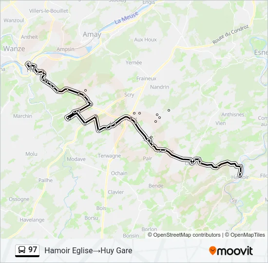 97 Bus Line Map