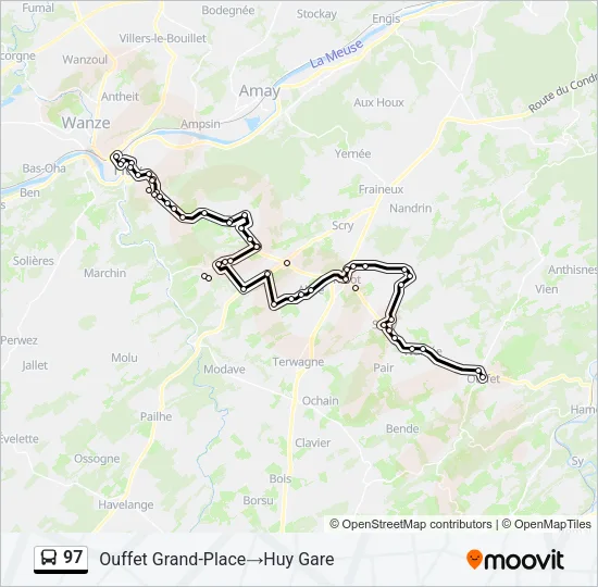 97 Bus Line Map