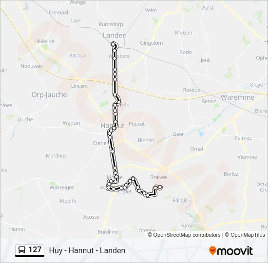 127 Bus Line Map