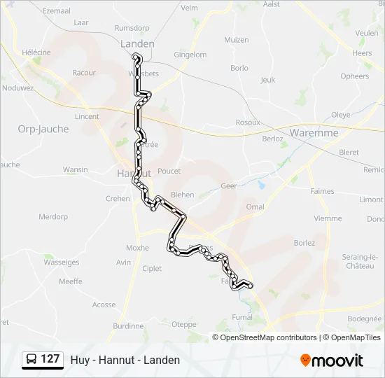 127 Bus Line Map