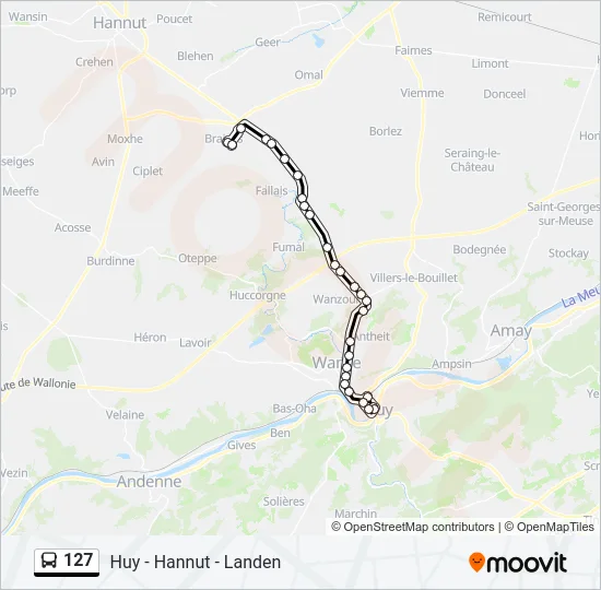 127 Bus Line Map
