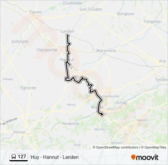 127 Bus Line Map
