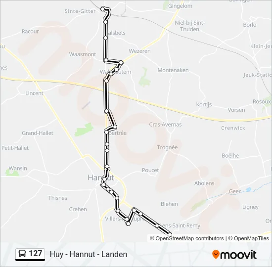 127 Bus Line Map