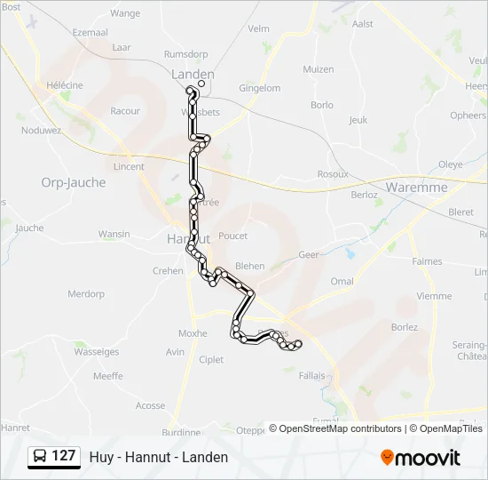 127 Bus Line Map