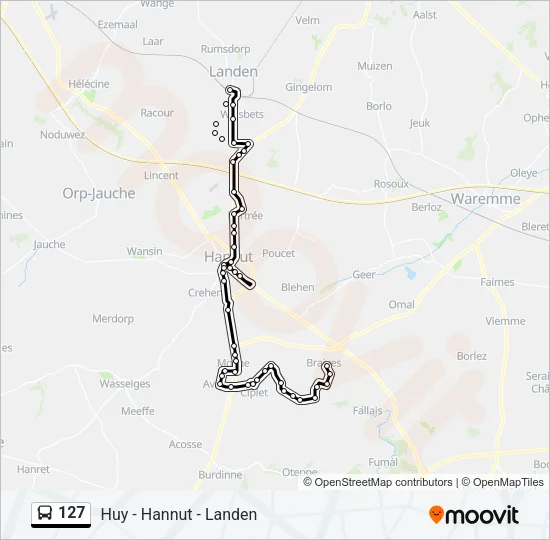 127 Bus Line Map