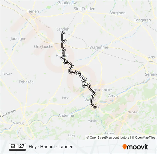 127 Bus Line Map