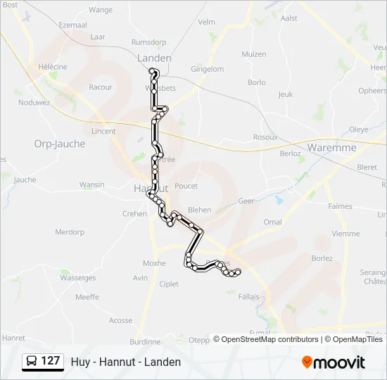 127 Bus Line Map