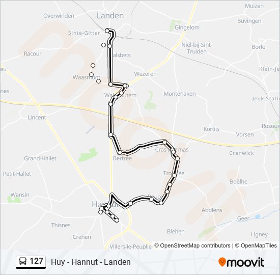 127 bus Line Map