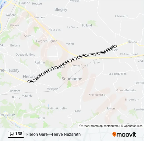 138 Bus Line Map
