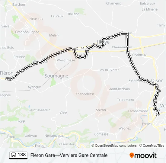 138 Bus Line Map