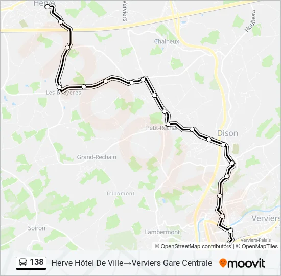138 Bus Line Map