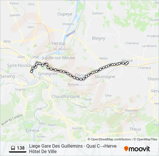 138 Bus Line Map