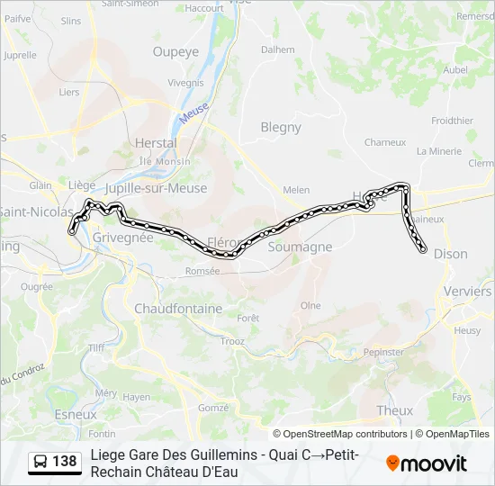 138 Bus Line Map