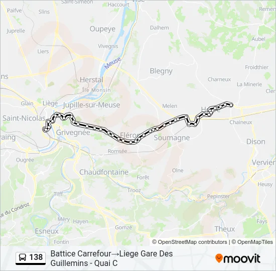 138 Bus Line Map