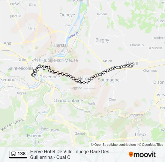 138 Bus Line Map