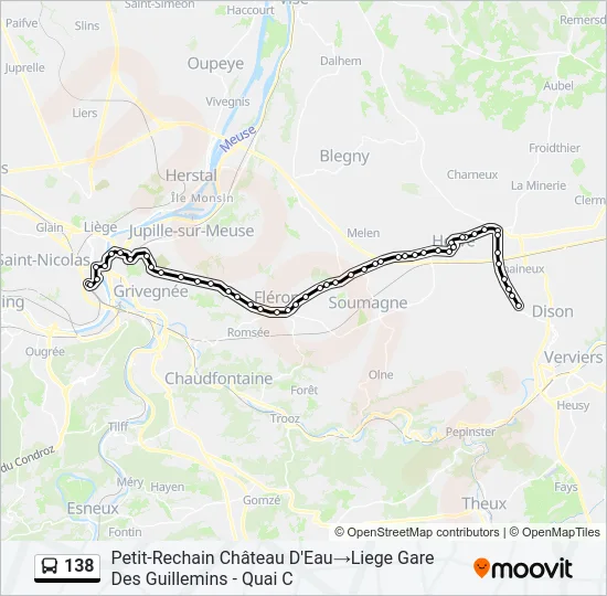138 Bus Line Map
