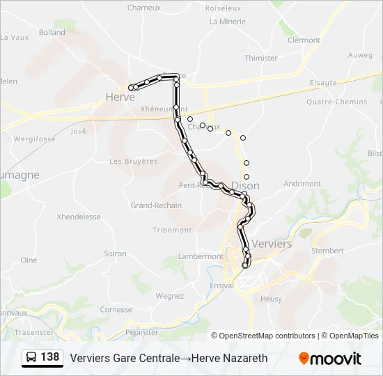 138 Bus Line Map