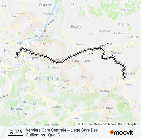 138 Bus Line Map
