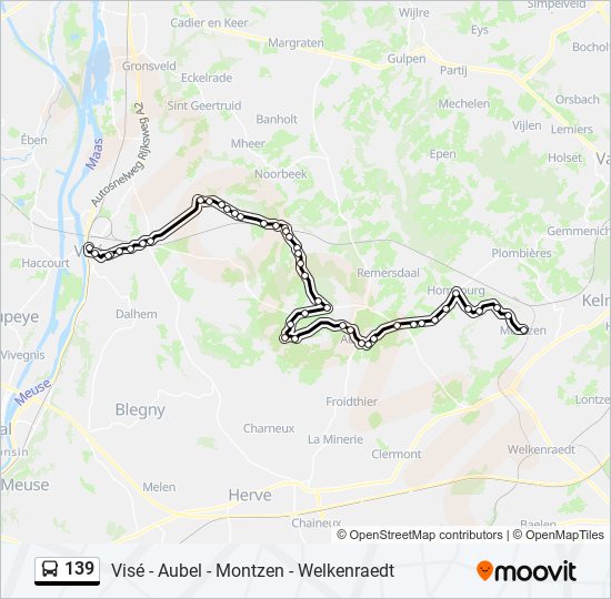 139 bus Line Map