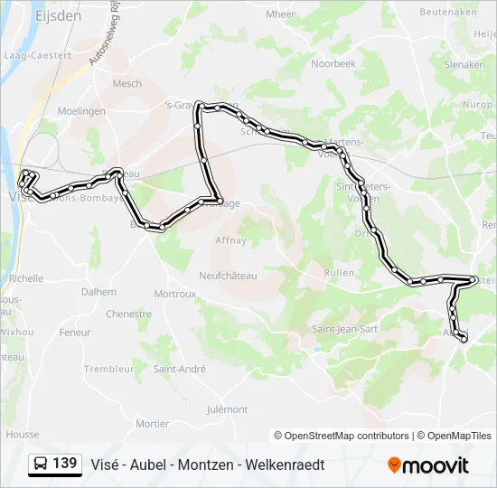 139 Bus Line Map
