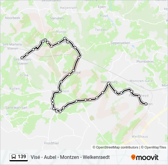 139 Bus Line Map