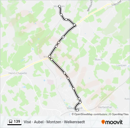 139 Bus Line Map