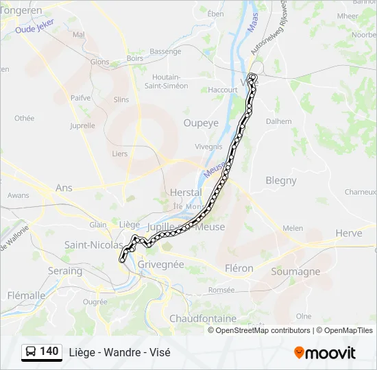 140 Bus Line Map