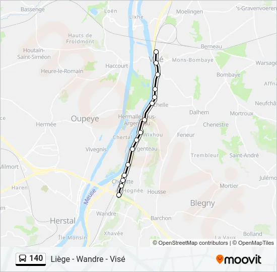 140 Bus Line Map