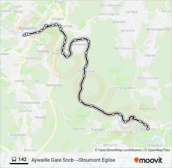 142 Bus Line Map