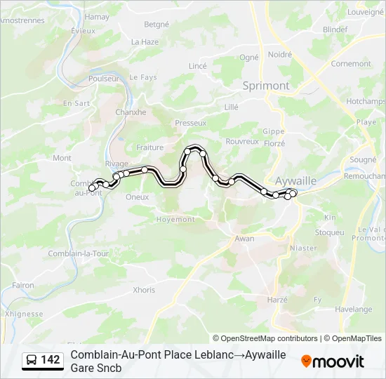 142 Bus Line Map