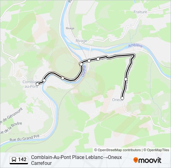 142 bus Line Map