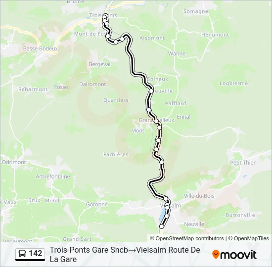 142 Bus Line Map