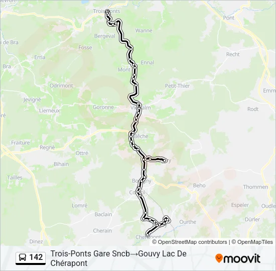 142 Bus Line Map