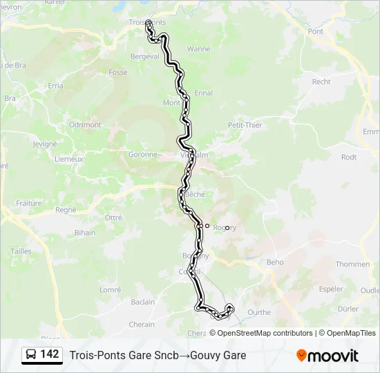 142 Bus Line Map