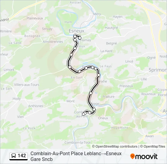 142 Bus Line Map
