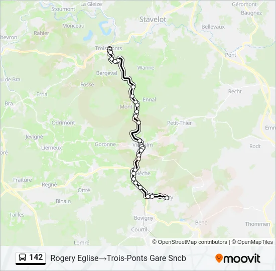 142 Bus Line Map