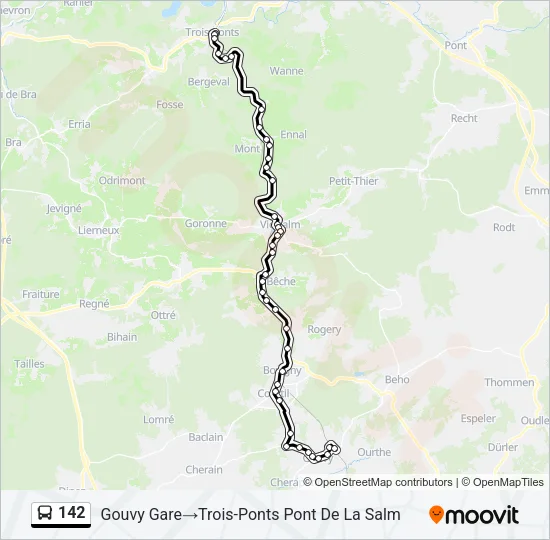 142 Bus Line Map