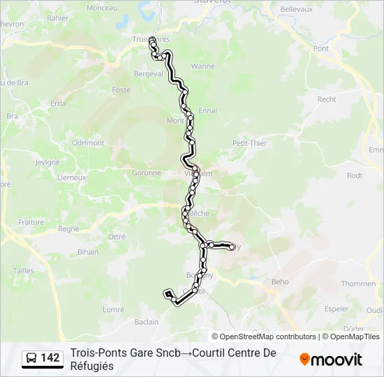 142 Bus Line Map