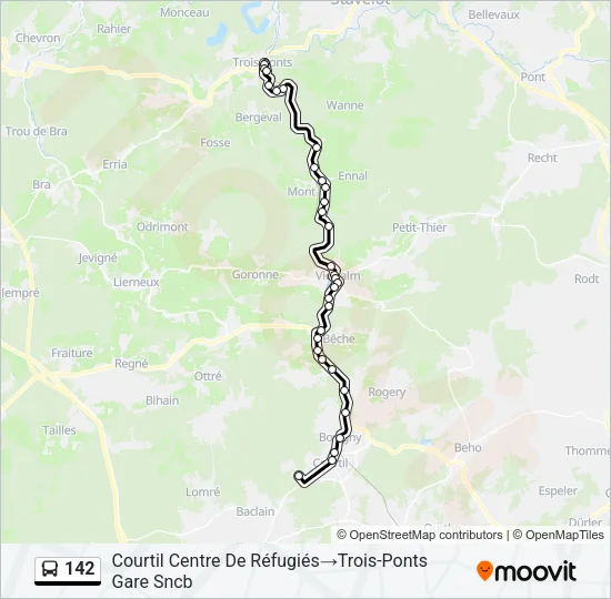 142 Bus Line Map