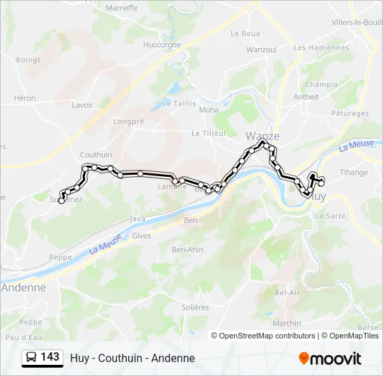 143 Bus Line Map