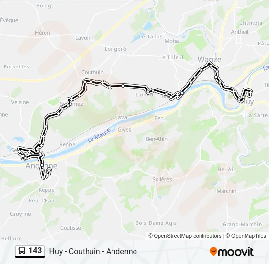 143 Bus Line Map