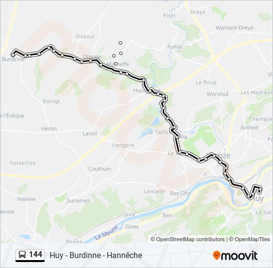 144 bus Line Map