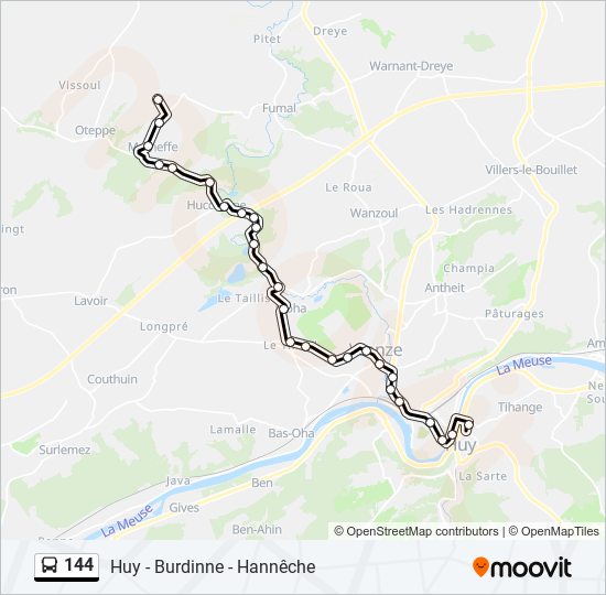 144 bus Line Map