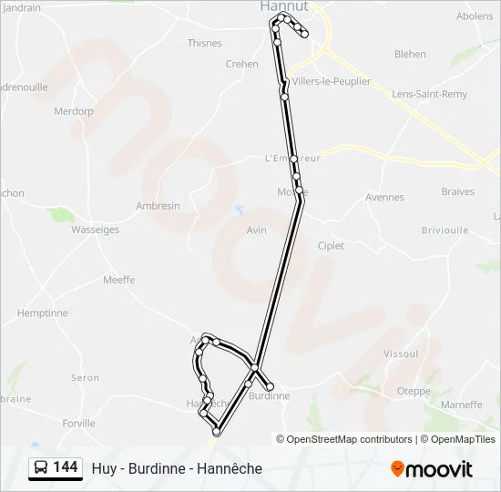144 Bus Line Map