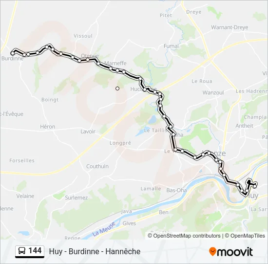 144 Bus Line Map