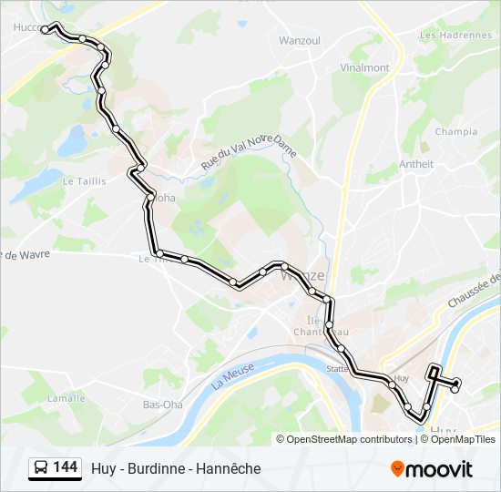 144 bus Line Map