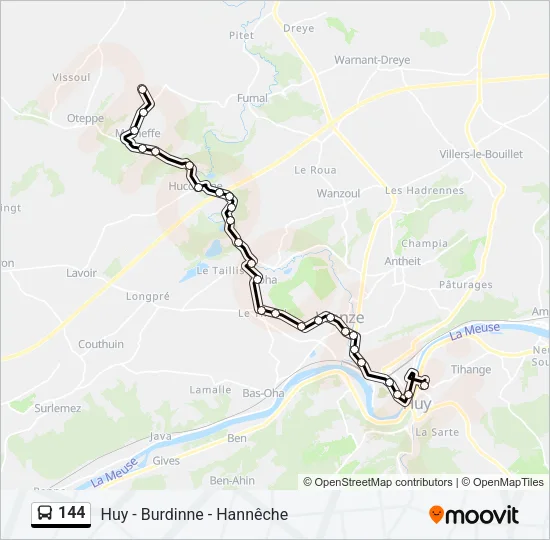 144 Bus Line Map