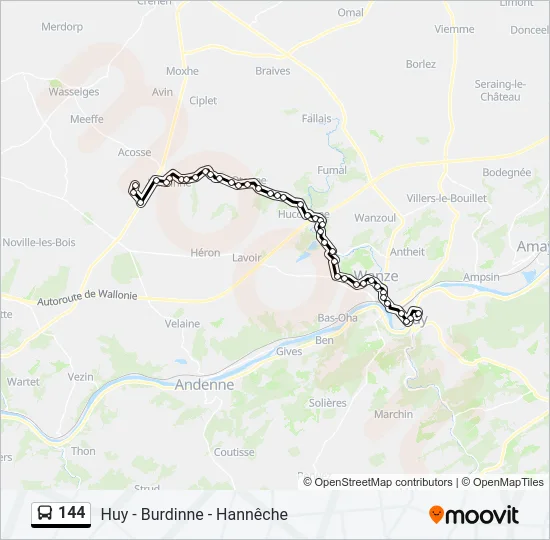 144 Bus Line Map